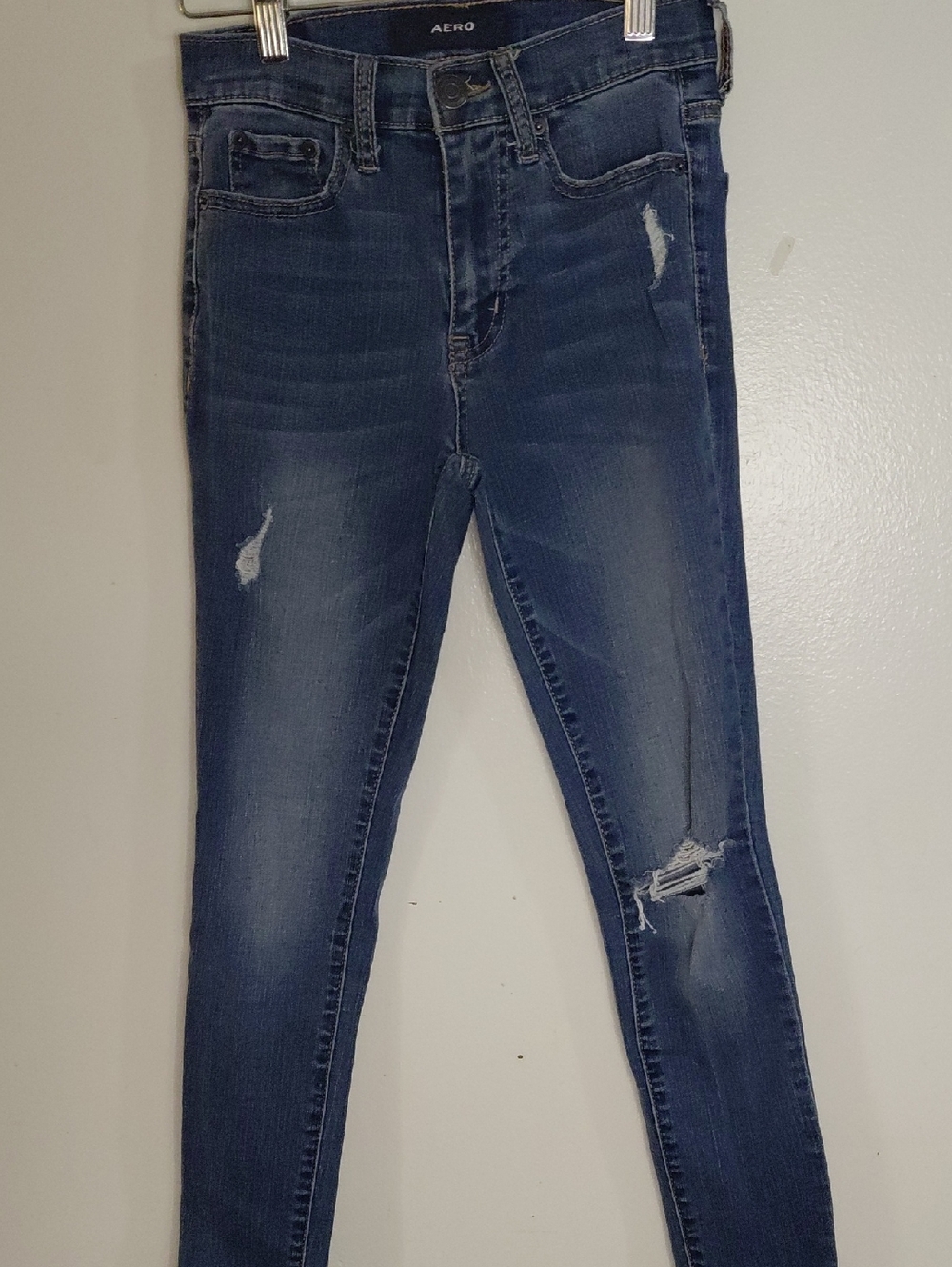 Aeropostale Dark Blue Distressed Kids Skinny Jeans